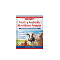 Poultry Probiotic Nutritional Powder by Dropshipman shown in a clear container with scoop, used for enhancing bird digestive health.