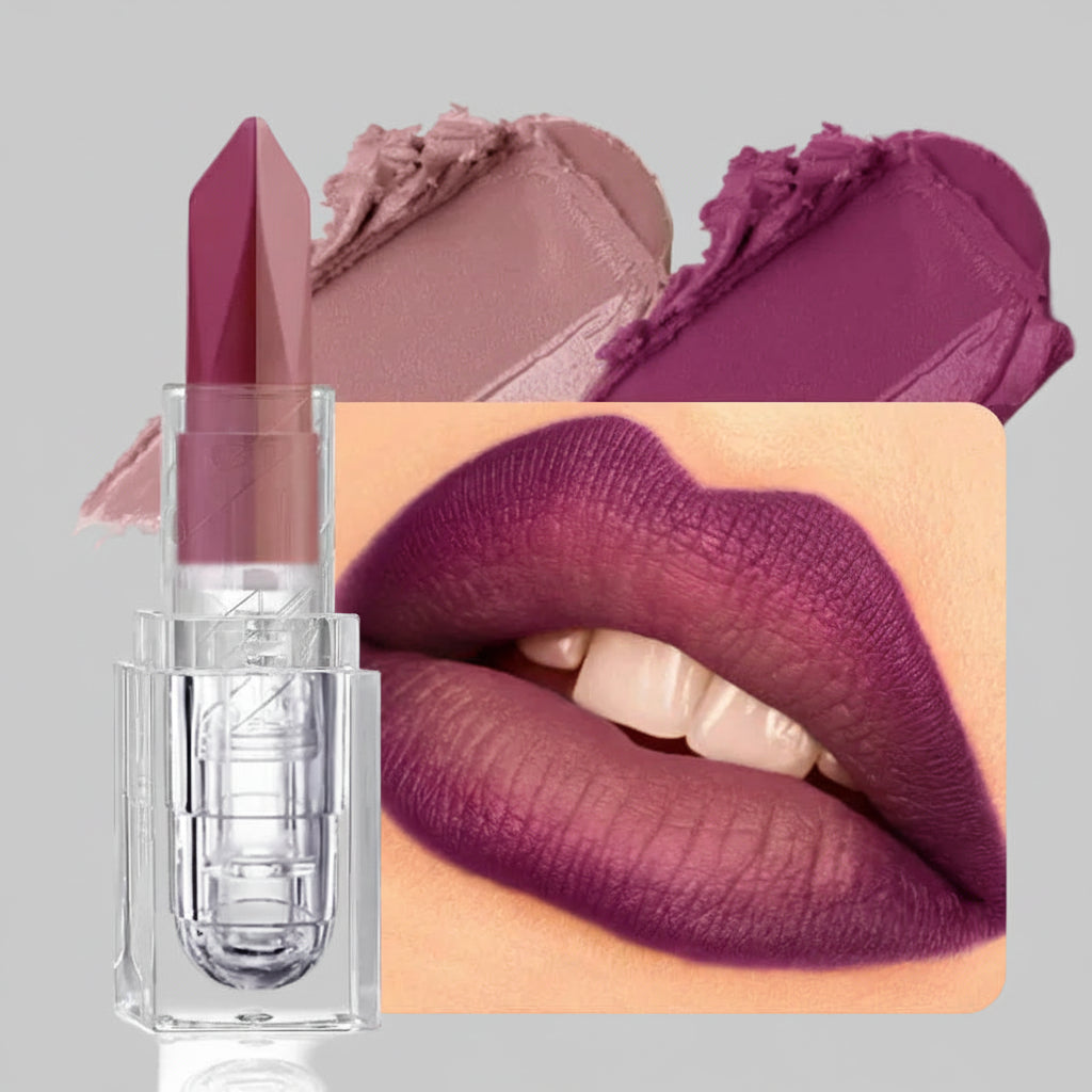 2-in-1 Matte Longwear Lip Mud | Dual-Tone Pearly & Velvety Finish