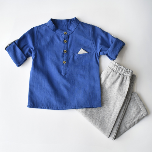 Children Breezy Ben Boys casual set by JuniorKids featuring a comfortable shirt and shorts for boys' everyday wear.