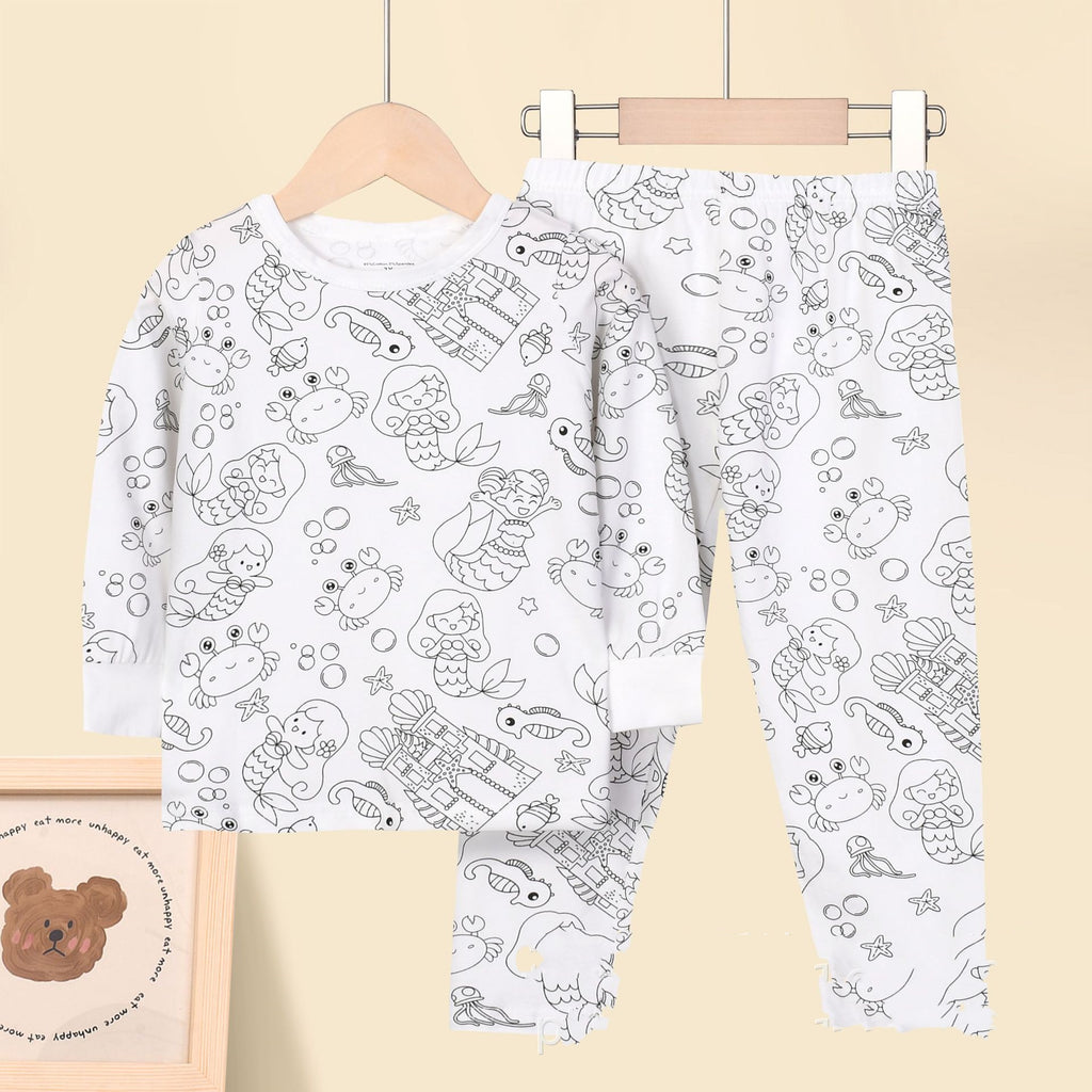 Girl's sketch coloring set from Dropshipman featuring a comfortable DIY hand drawing suit and colorful art supplies.