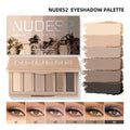 Mini Matte Taupe Eyeshadow Palette by Dropshipman with six neutral matte shades, shown open with shades visible.