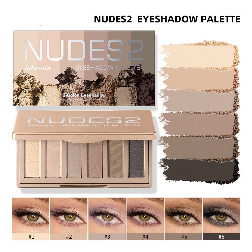 Mini Matte Taupe Eyeshadow Palette – 6 Neutral Shades