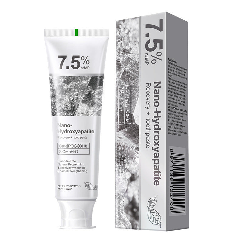 Stain-removal Protective Enamel-safe Fluoride-free Hydroxyapatite Whitening Toothpaste