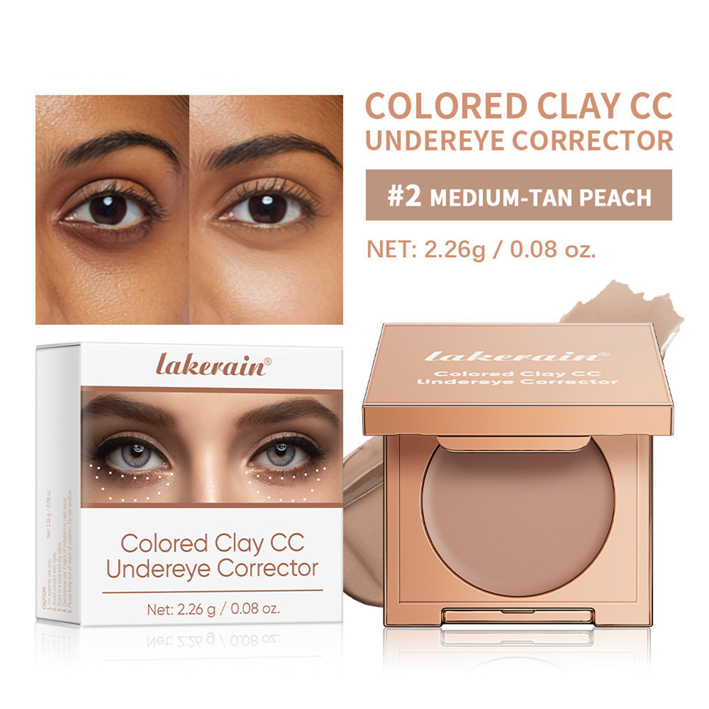 Dropshipman under-eye color-correcting concealer applied under eyes to hide dark circles instantly.