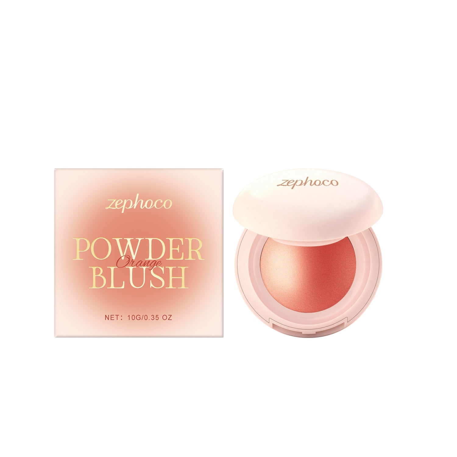 Dropshipman Silky Moisturizing Blush Powder with soft, buildable color, displayed in a compact case with a smooth, velvety finish.