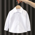 White fleece-lined children's shirt for performances, featuring a comfortable fit and casual style by Dropshipman.