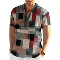 Men's simple linen printed top from Dropshipman, featuring a lightweight design suitable for spring and autumn wear.