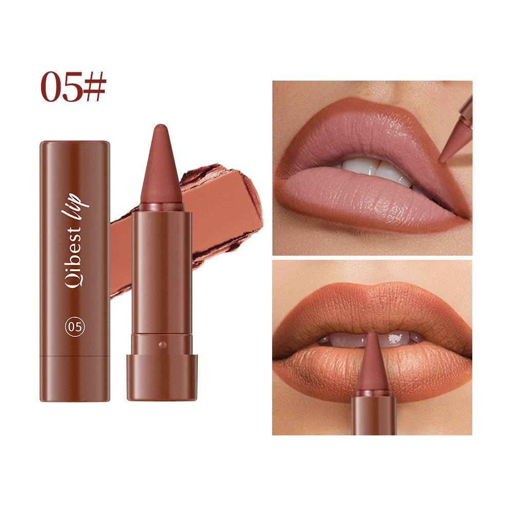 Dropshipman matte twist-up lipstick with long-lasting, waterproof formula in a sleek tube, ready for bold lip color.