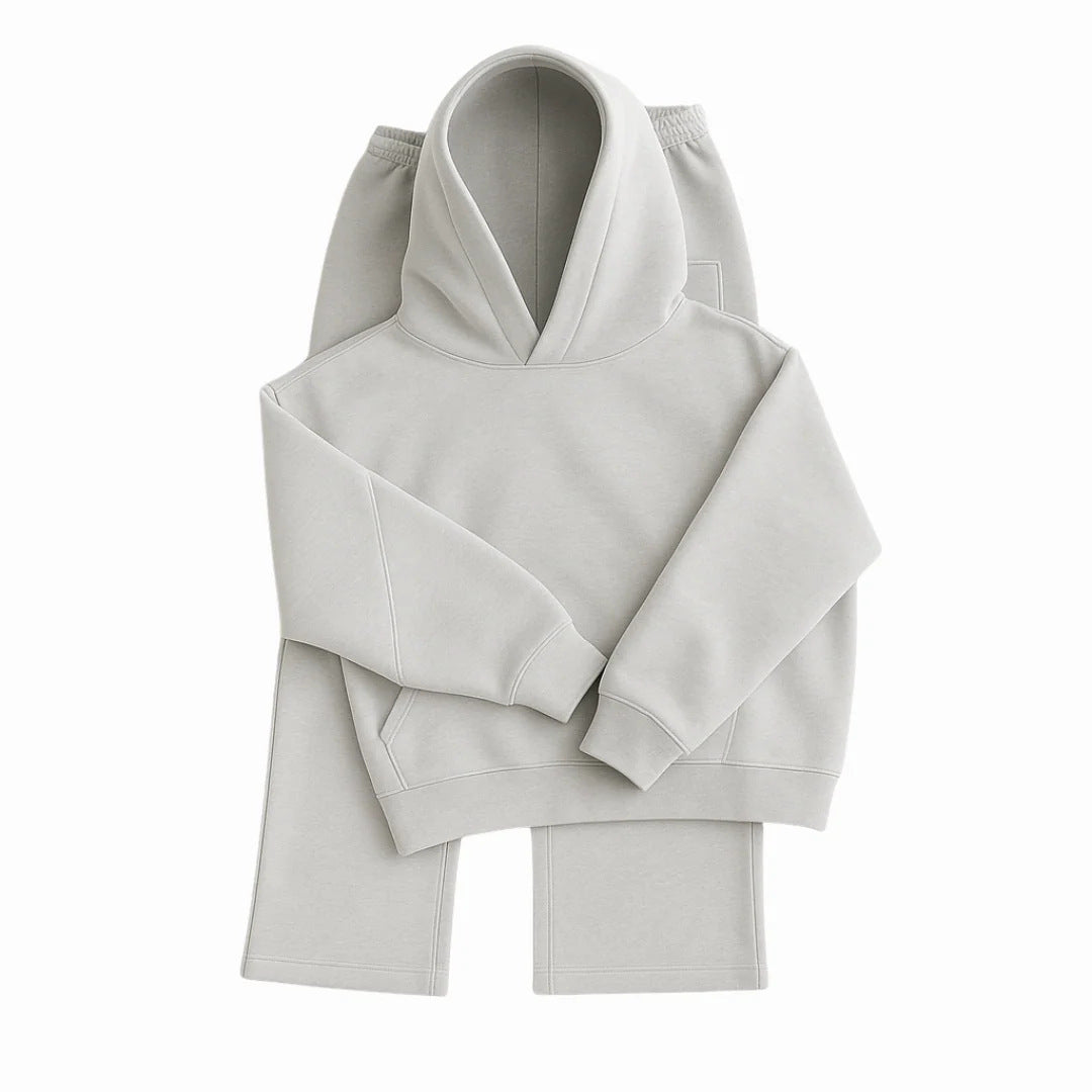 Men's heavyweight structured hoodie by Dropshipman featuring 3D cut design, adjustable drawstring hood, ribbed cuffs, and hem.
