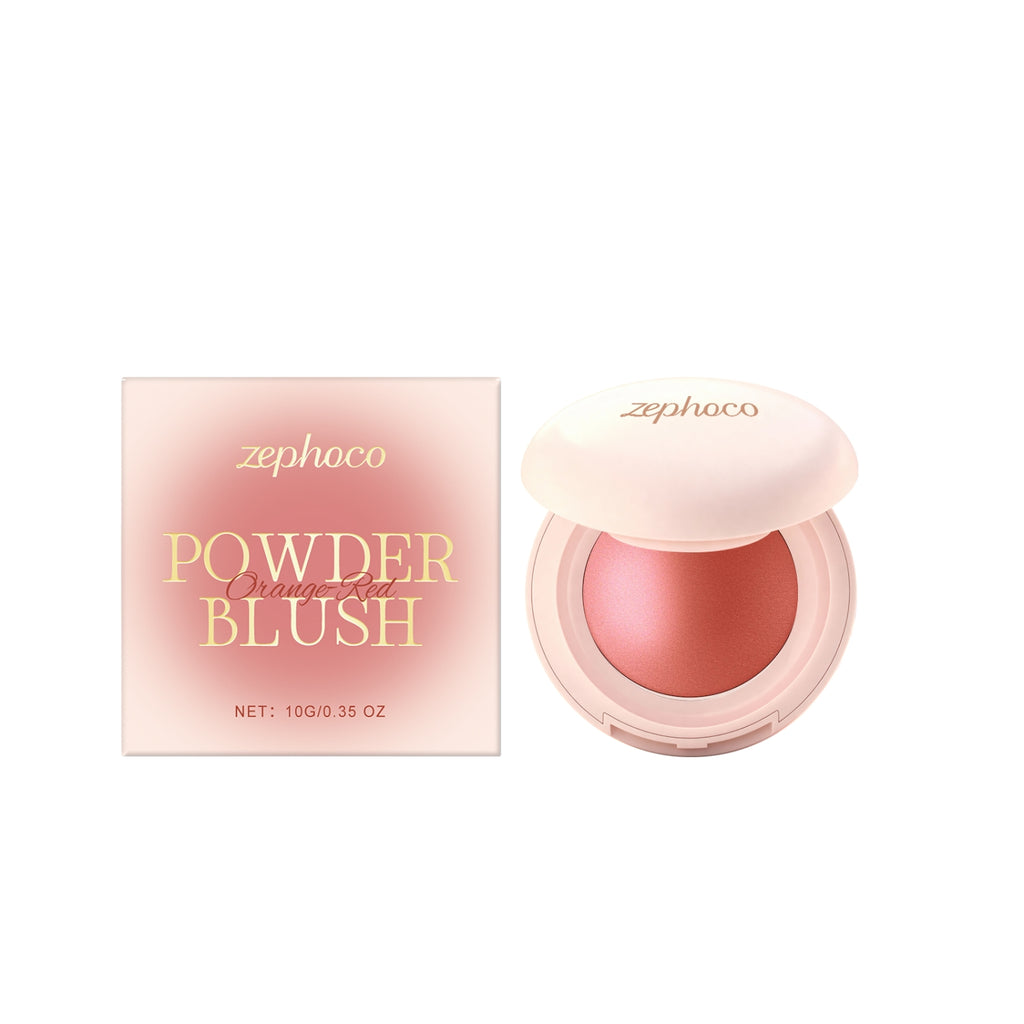 Dropshipman Silky Moisturizing Blush Powder with soft, buildable pink color and smooth, shiny finish for a natural glow.