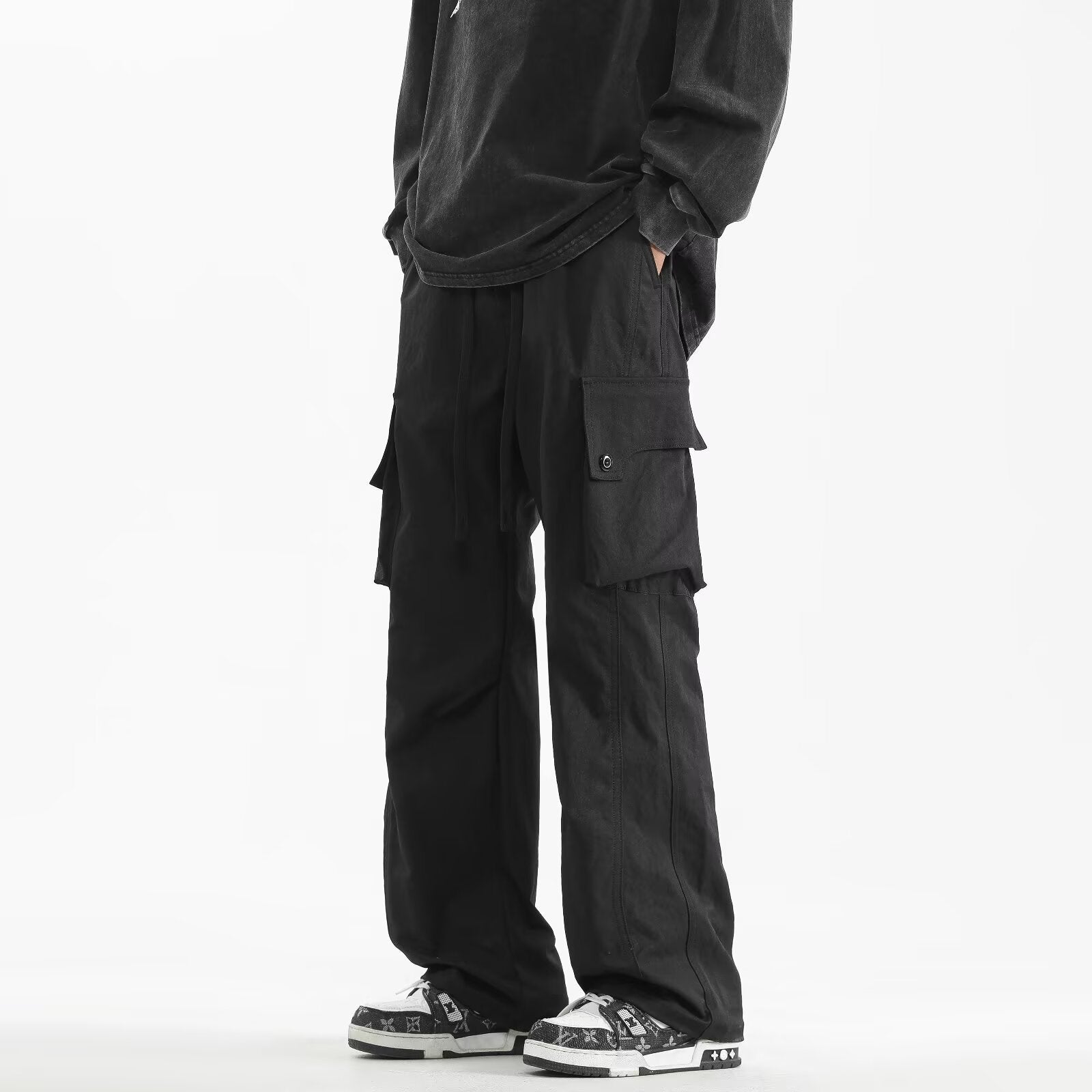 new-arival Mens Loose Casual Workwear Trousers For Summer