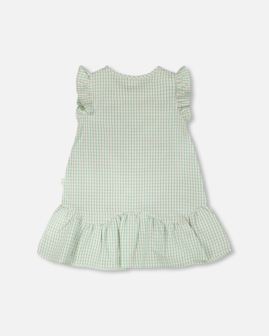 Green plaid poplin dress by Deux par Deux, featuring a stylish, comfortable design with a classic pattern and tailored fit.