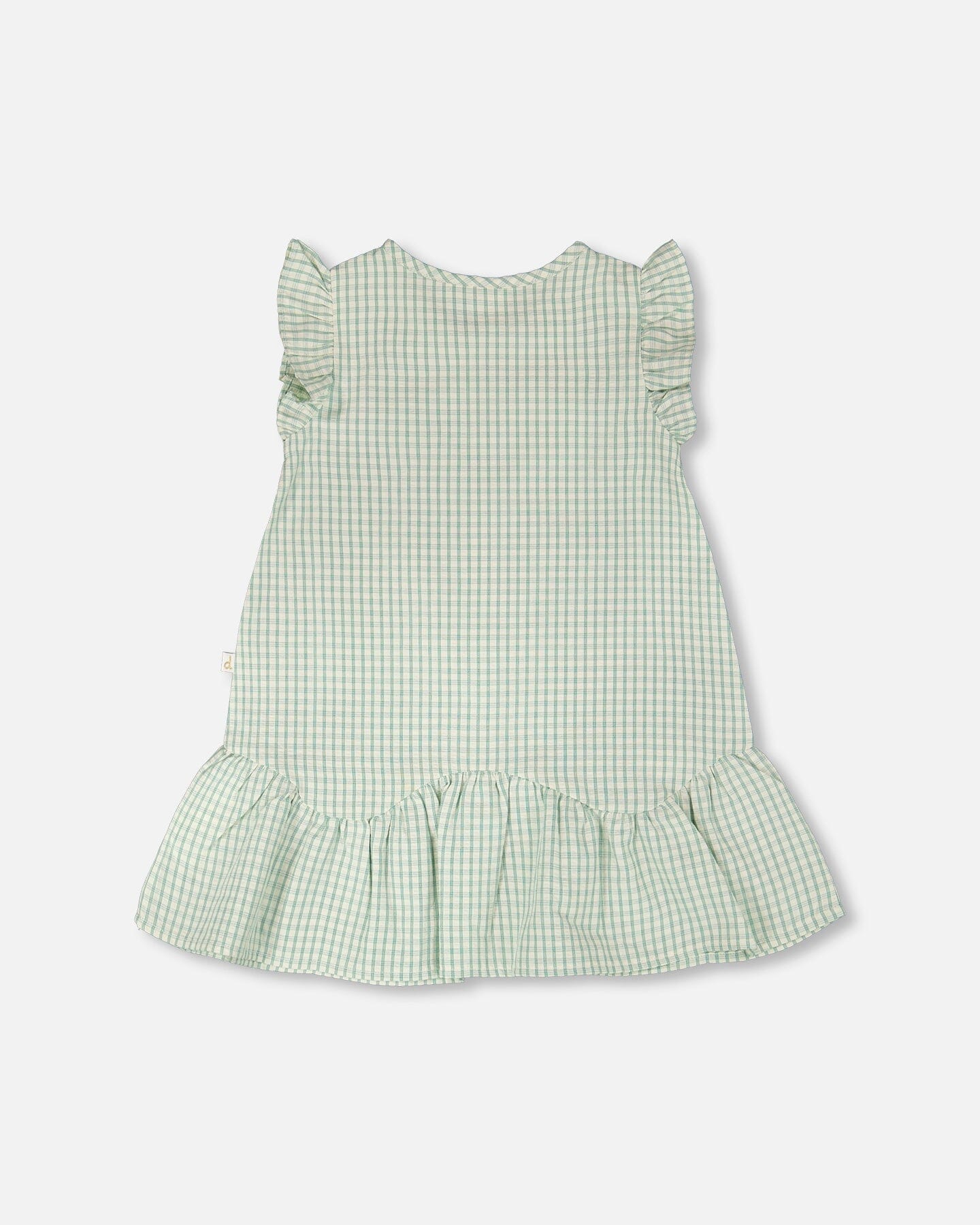 Green plaid poplin dress by Deux par Deux, featuring a stylish, comfortable design with a classic pattern and tailored fit.
