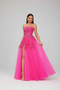 Tux-USA spaghetti strap A-line nightgown for special occasions, featuring a flowy design and elegant silhouette.