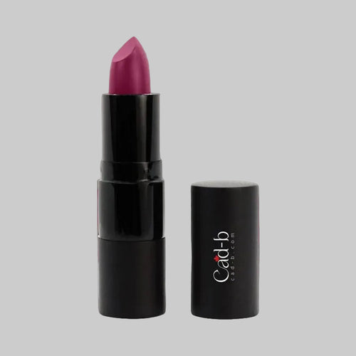 Creamy Cad B lipstick with Vitamin E, featuring hydrating formula and long-lasting color on lips.