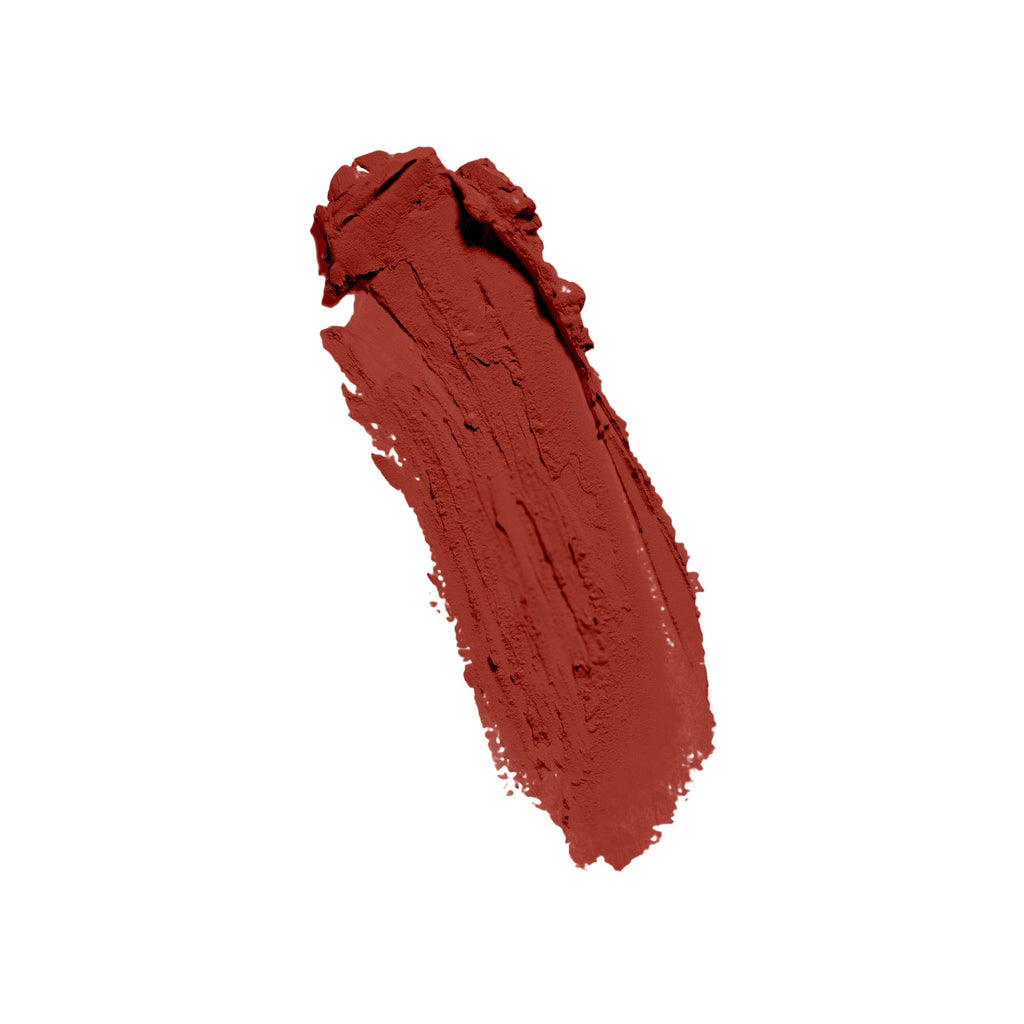 Laila Mink Brown creamy lipstick in a sleek tube, featuring natural oils for smooth, long-lasting color and a rich brown shade.