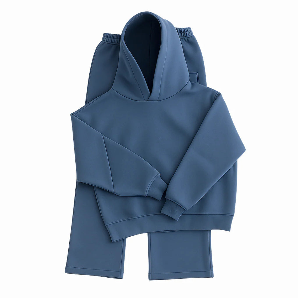 Men's heavyweight structured hoodie by Dropshipman featuring 3D design, adjustable drawstring hood, ribbed cuffs, and hem.