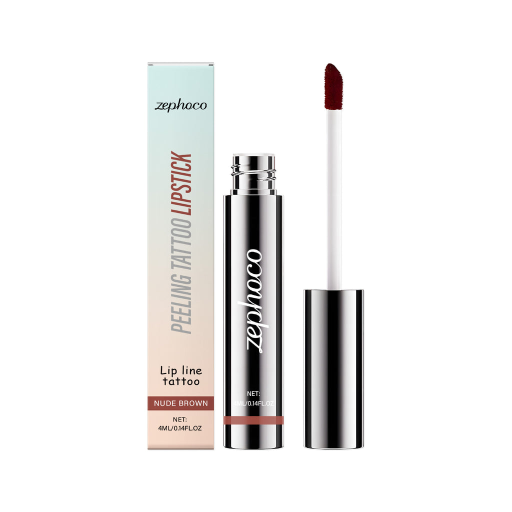 Long-lasting Dropshipman lip gloss with no stain or transfer, showcasing a shiny, smooth finish on natural lips.