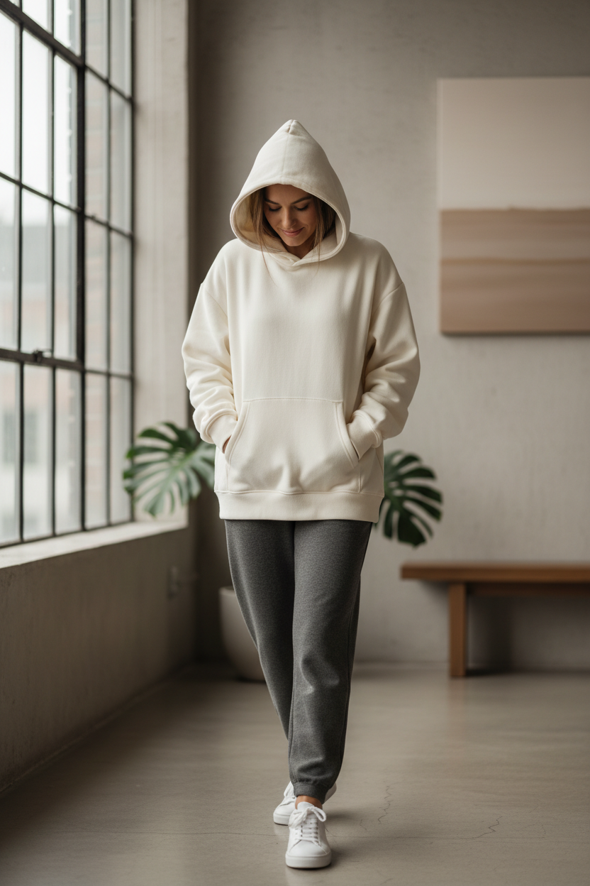 Cozy Pullover Hoodie Lifestyle