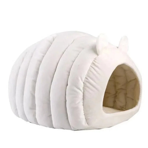 Dropshipman pet bed and habitat kit with cozy cushion, suitable for cats and small dogs, featuring a soft, comfortable house and accessories.