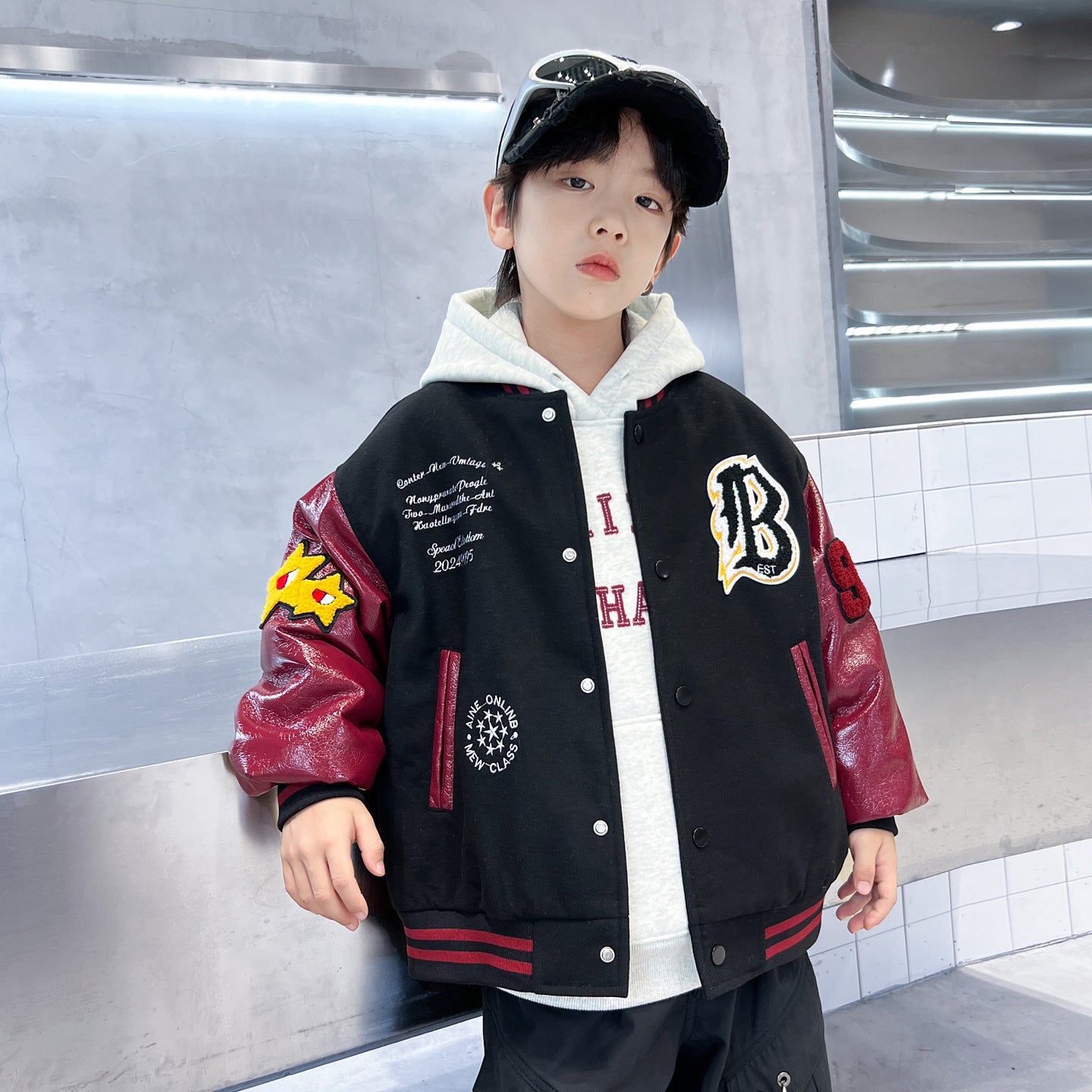 Fashionable Casual Cardigan For Kids Street-style Sports Top For Boys