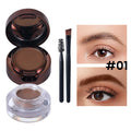 Dropshipman smudge-proof eyebrow pencil with cosmetic tinting cream, featuring a sleek design and precise applicator for defined brows.