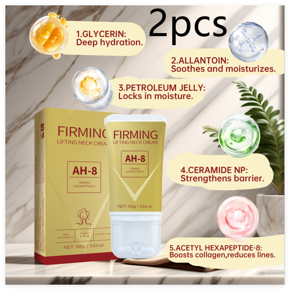 Dropshipman neck firming roller cream with soothing massage roller for lifting, nourishing, and reducing neck lines.