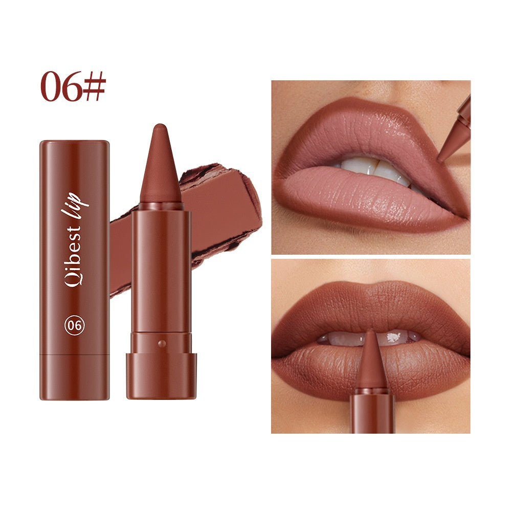 Matte Twist-Up Lipstick from Dropshipman showing a deep red shade in a sleek twist-up tube for long-lasting wear.