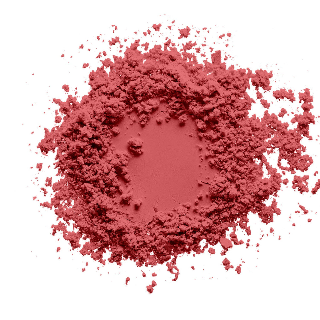 Laila Fantastic Rose Talc-Free Matte Extreme Blush in a soft pink shade, showing the compact with the blush inside.