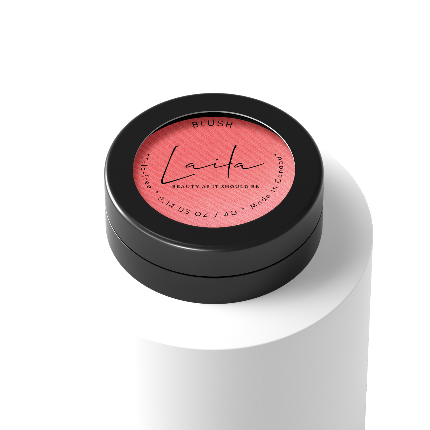 Laila Fantastic Rose Talc-Free Matte Blush in extreme blush compact, showing rich pink powder with smooth matte finish.