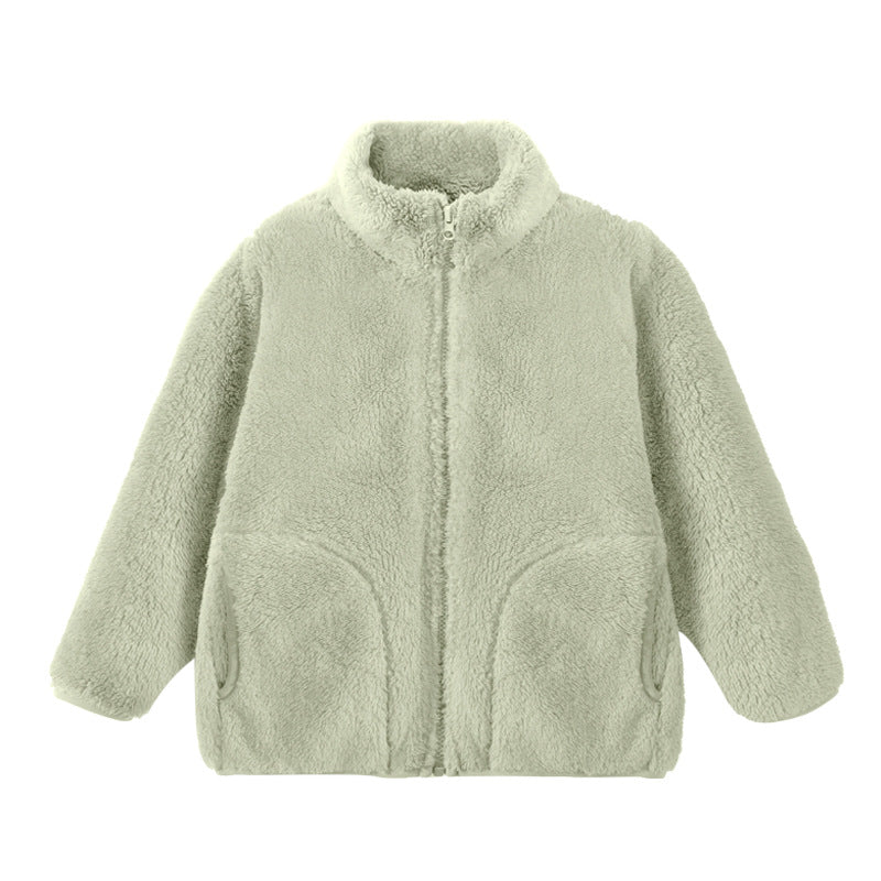 Thick fleece-lined cotton-padded coat for parents and kids, showing cozy, warm outerwear with quilted design and hood from Dropshipman.