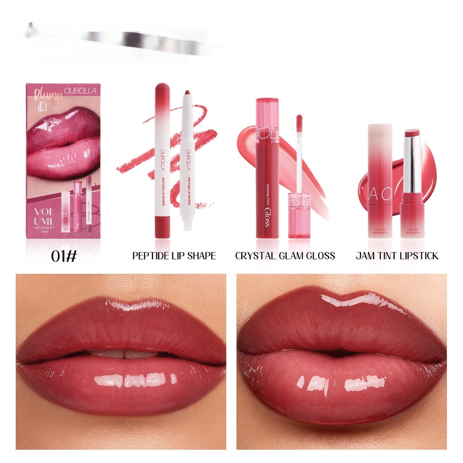 Makeup Set Eyeliner Dewy Lip Gloss