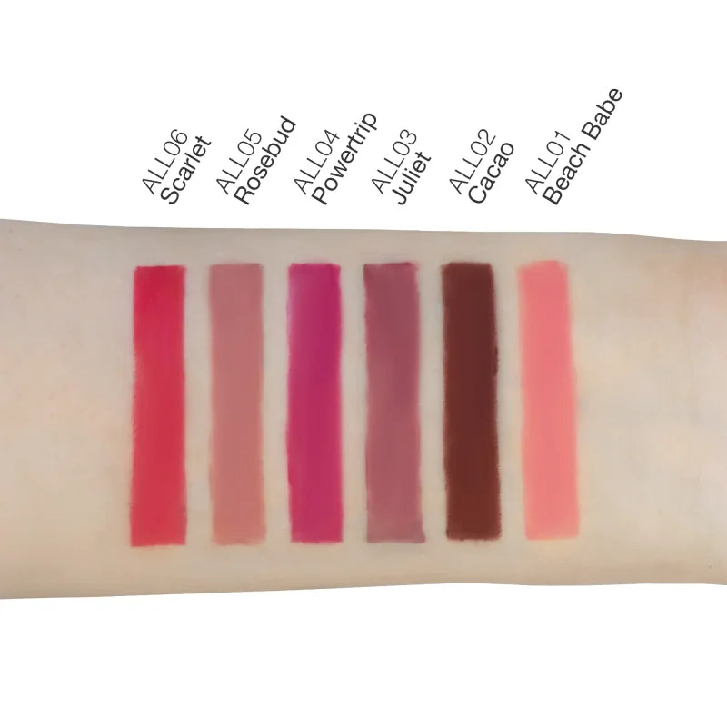 Creamy automatic lip liner by Cad b in natural shades, featuring Shea Butter for smooth, long-lasting, cruelty-free lip color.