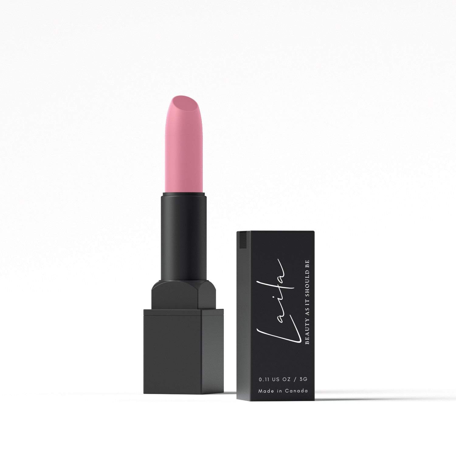 Laila Captivating regular lipstick with a sleek lipstick tube and a vibrant lipstick shade visible in the image.